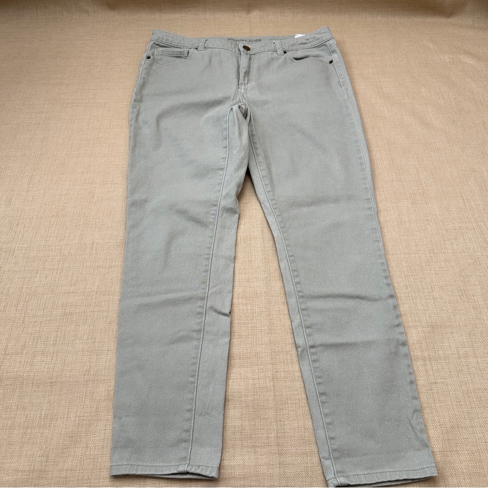 Michael Kors Mushroom Colored Skinny Jeans 28in Inseam